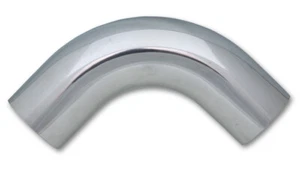 90 Degree Aluminum Bend, 2.5" O.D. - Polished - Foto 1 di 4