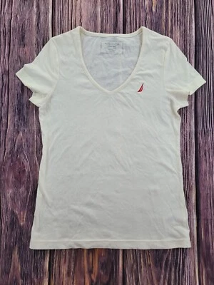 Nautica Sleepwear Cream V Neck Soft Sleep Top Women's Size XS - Image 1 of 4