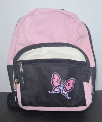 Y2K Mudd Pink and Black Mini purse/backpack Butterfly Design 15 inches - Image 1 of 4