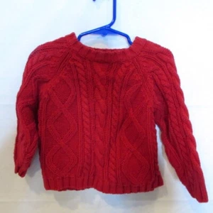 Old Navy 18-24 Month Red Cable Knit Christmas Sweater - Picture 1 of 4