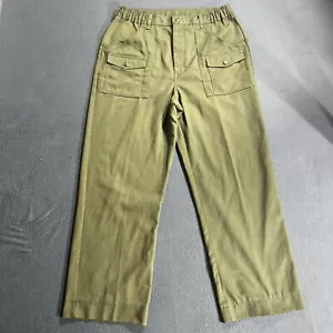 Vtg Boy Scout Cargo Pants 34x34 Fit 31x28 Union Logo USA 70s BSA Scouting Troop - Picture 1 of 22