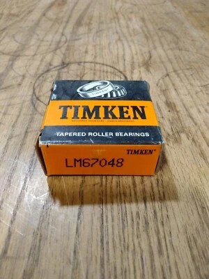 Rodamiento de rodillos cónicos Timken marca EE. UU. LM67048 NOS  Foto 1 de 3