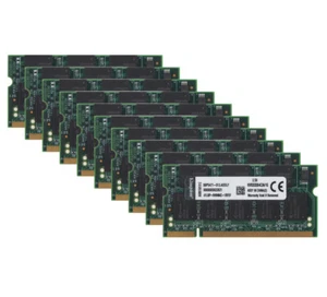 10GB (10x 1GB) Kingston RAM PC-2700 2Rx8 Laptop Memory SODIMM Intel DDR 333Mhz - Picture 1 of 8