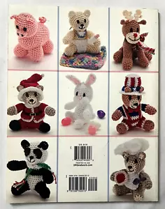 Itty Bitty Animals Crochet Patterns Book Under 4" Cat Pig Santa Bear Reindeer ++ - Picture 1 of 5