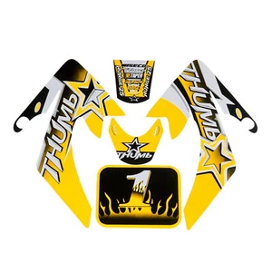 Sticker Set Thumb Yellow Pitbike Dirtbike HMParts Fast Shipping! - Picture 1 of 1