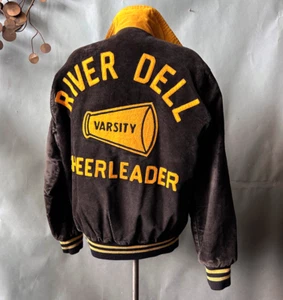 Vintage 1940s 50s River Dell High School Varsity Cheerleader Letterman Jacket - Picture 1 of 17