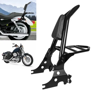 For 2004-2022 Harley Sportster XL883 Passenger Sissy Bar Backrest Luggage Rack - Bild 1 von 7