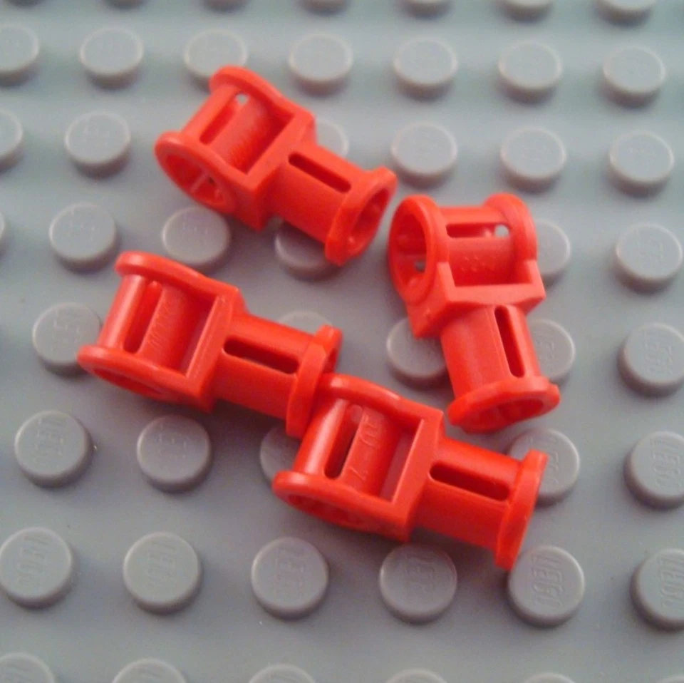 LEGO Lot of 4 Red Perpendicular Technic Mindstorms Axle Connector Pieces - Image 1 of 1