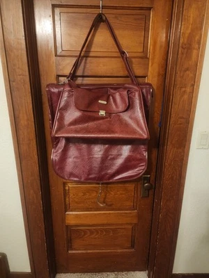 Винтажный Burgandy Samsonite 2-шт багаж комплект одежды сумка + ручная кладь наплечная сумка! - Изображение 1 из 4