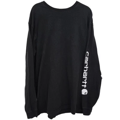 Carhartt Long Sleeve T-Shirt XL TALL XLT Black Sleeve Logo Original Fit - Image 1 of 4