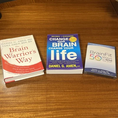 Dr. Daniel G. Amen Two Books & DVD Lot | Brain Warrior’s Way | Grow Your Brain - Image 1 of 4