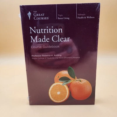 The Great Courses - Nutrition Made Clear (6-Disc DVD, Course Guidebook) New Foto 1 de 4