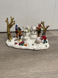 Lemax Snowman Building A Family Village Collection Table Accent - Picture 1 of 6