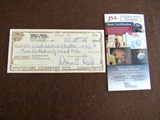 DONN EISELE APOLLO 7 NASA ASTRONAUT SIGNED AUTO VINTAGE PERSONAL CHECK JSA 3