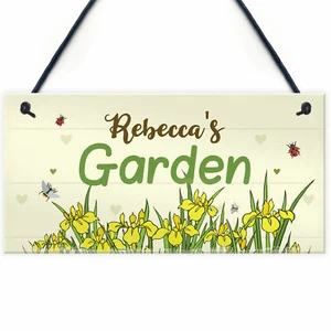 Garden Sign Personalised Gift For Garden Lover Summer House Shed Sign Gift - Picture 1 of 9