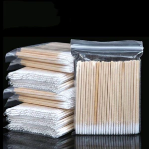 100/500/1000 Disposable Wooden Cotton Bud Swabs Eyelash Extension Removing Tools - Picture 1 of 13