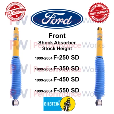Par de Amortecedores Bilstein B6 4600 0" Elevador Frontal Para F-250 F-350 F-450 F-550 SD 19-04 - Imagem 1 de 4