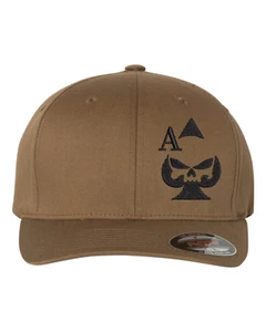PERSONALIZABLE Bordado ACE OF ESPADAS SNIPER ARMY MARINES Sombrero flexfit Póker - Imagen 1 de 4
