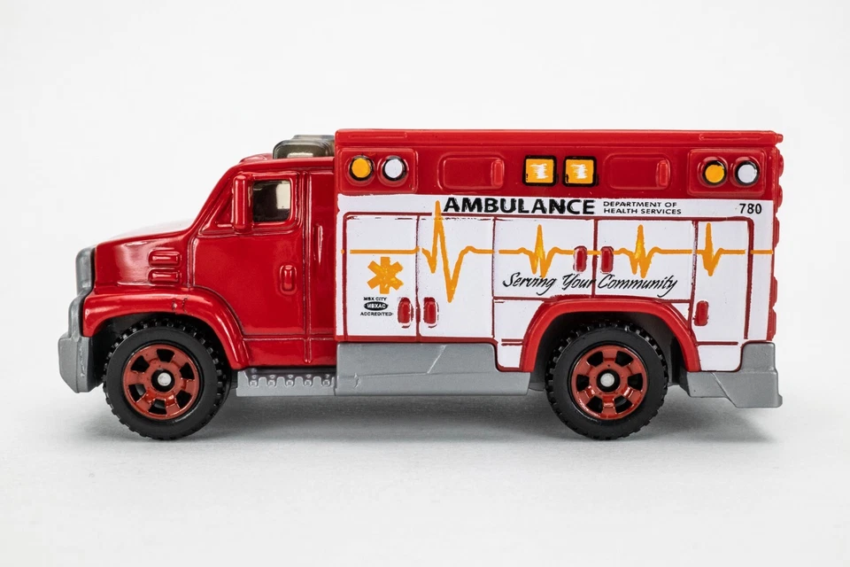 2021 Matchbox "MBX Fire Rescue" Ambulance RED | DEPT. OF HEALTH SERVICES | MINT - Image 1 of 1