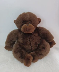 Vintage Darwin Affe Plüsch 1982 Amerika Wego Schimpanse Affe braun 18 Zoll Gorilla  - Bild 1 von 13