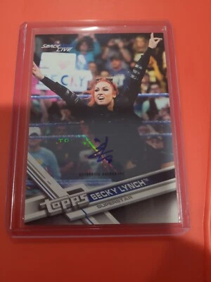 2017 Topps WWE Then Now Forever Auto BECKY LYNCH  Parallel 06/99 AUTOGRAPH - Image 1 of 2
