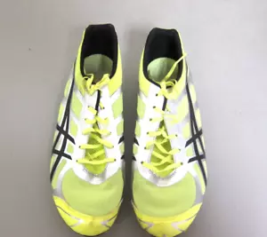 Scarpe Asics Hyper MD 5 Track Spike - G304N - Verde Neon, Argento - Uomo Taglia 10 - Foto 1 di 7