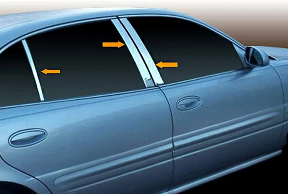 Fits 2000-2005 Buick Le Sabre 6PC Stainless Steel Chrome Pillar Post Trim - Изображение 1 из 1