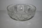 A LOVELY VINTAGE LARGE CLEAR PRESSED GLASS FRIUT BOWL?,24CM.