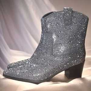 Botas occidentales brillantes con estrás Azalea Wang - Imagen 1 de 8