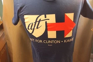 NWT Hillary Clinton T-shirt 2016 Election AFT Teacher Education Democrat X-Large - Picture 1 of 3