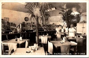 K14/ Ashburn Georgia RPPC Postcard c40-50s Cline Smiths Restaurant 240 - Picture 1 of 4