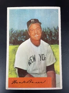 1954 Bowman Set-Break #129 Hank Bauer VG-VGEX NICE CENTERING - Picture 1 of 2