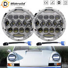 Chrome Round 7inch LED Headlights Hi/Lo Beam For Porsche 911 912 914 924 928 944