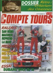 COMPTE TOURS n°118 11/1999 SAN REMO SUBARU WRX GrN CRITERIUM DES CEVENNES - Imagen 1 de 1