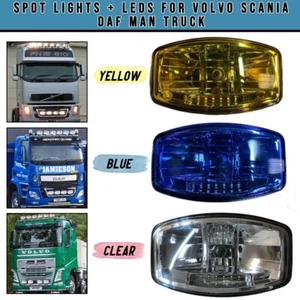 Foco LED para camión Volvo Scania DAF MAN 9,5"" Jumbo ovalado NEGRO antiniebla 24V - Imagen 1 de 35