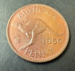 1956 Penny Dot Y. Australian PreDecimal Coin x1 Uncirculated Grade Suit PCGS ? - Picture 1 of 6