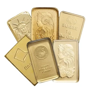 1 gram Gold Bar - Random Design - Picture 1 of 4
