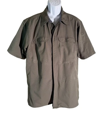 UNDER ARMOUR Men's Short Sleeve Button Down Vented Outdoor Shirt Green Large - Image 1 of 4