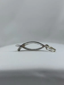 Sterling Silver Ichthys Fish Charm  - Picture 1 of 7