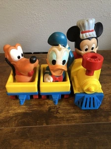 1987 Vintage Mickey Mouse Spielzeugzug zum Aufziehen Illco Walt Disney - Donald Duck, Pluto - Bild 1 von 5
