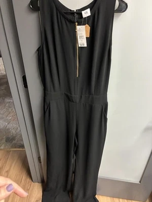 NUEVO CON ETIQUETAS CAbi Mono Negro Sin Mangas con Cremallera Frontal - Talla 8 Foto 1 de 4