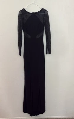 MONIQUE LHUILLIER  Women’s Cutout Lace Formal Dress With Tail Size 4 - Image 1 of 4