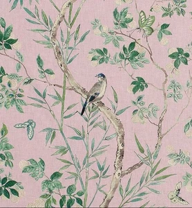 Thibaut Curtain Fabric 'CLAIRE' 3.7 METRES LAVENDER - 100% Linen - Picture 1 of 6