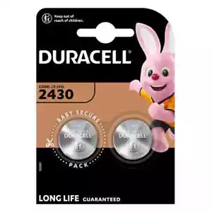 2 X Duracell CR2430 3V Lithium Coin Cell Battery DL2430 K2430L LONGEST EXPIRY - Picture 1 of 1