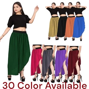 Gonna Asimmetrica A Line Danza del Ventre Chiffon Alto Colore Basso Balletto Danza C41 - Foto 1 di 125