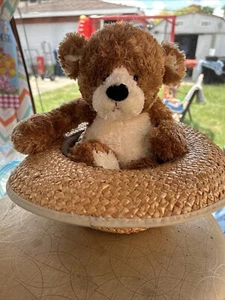 Gund Brown & Beige Teddy Bear Beanie Fleming 14" Plush Stuffed Animal 15237 - Picture 1 of 11