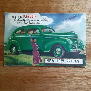 Postal de automóvil Plymouth 1939 de colección - Imagen 1 de 3