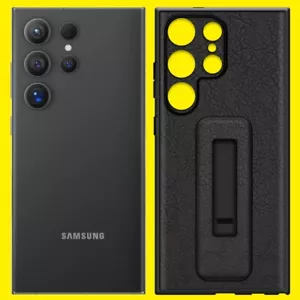 Durable Black Push-Pull Bracket TPU Case for Samsung Galaxy S24 Ultra SM-S928U - Picture 1 of 1