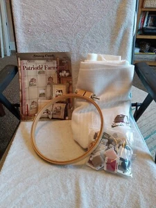 Stoney Creek Collection Counted Cross Stitch Patriotic Farmland Book Quilt Hoop - Picture 1 of 14
