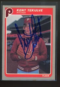 1985 Fleer KENT TEKULVE Signed Card autograph auto PIRATES PHILLIES - Picture 1 of 1